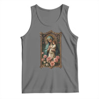 Marian Catholic Ave Maria Tank Top Blessed Mother Mary Hail Vintage Aesthetic