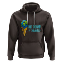 Earth Day Hoodie Make The Earth Cool Again Funny Melting Ice Cream - Wonder Print Shop