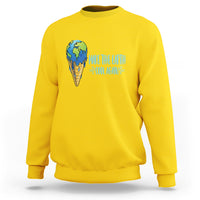 Earth Day Sweatshirt Make The Earth Cool Again Funny Melting Ice Cream - Wonder Print Shop