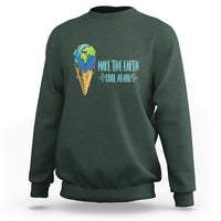 Earth Day Sweatshirt Make The Earth Cool Again Funny Melting Ice Cream - Wonder Print Shop