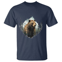 Nature Lover T Shirt Bear Wildlife Outdoor Mountains Forest Earth Day - Wonder Print Shop
