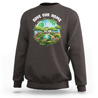 Earth Day Sweatshirt Save Our Home Animals Wildlife Nature Lover - Wonder Print Shop