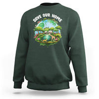 Earth Day Sweatshirt Save Our Home Animals Wildlife Nature Lover - Wonder Print Shop