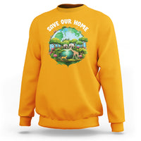 Earth Day Sweatshirt Save Our Home Animals Wildlife Nature Lover - Wonder Print Shop
