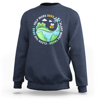 Earth Day Sweatshirt Help More Bees Plant More Trees Clean The Seas - Wonder Print Shop