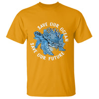 Earth Day T Shirt Save Our Oceans Save Our Future Sea Turtle - Wonder Print Shop