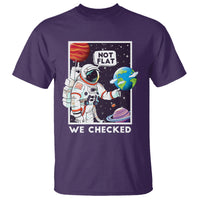 Funny Outer Space T Shirt Astronaut Not Flat We Checked Scientists - Wonder Print Shop