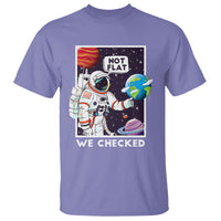 Funny Outer Space T Shirt Astronaut Not Flat We Checked Scientists - Wonder Print Shop