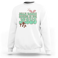 Silly Rabbit Easter Is For Jesus Funny Sweatshirt - Wonder Print Shop
