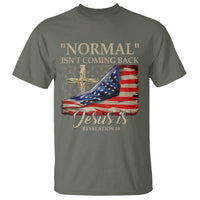 Easter Day T Shirt Normal Isn't Coming Back Jesus Is U.S. Christian Flag - Wonder Print Shop