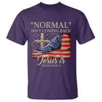 Easter Day T Shirt Normal Isn't Coming Back Jesus Is U.S. Christian Flag - Wonder Print Shop