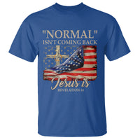Easter Day T Shirt Normal Isn't Coming Back Jesus Is U.S. Christian Flag - Wonder Print Shop