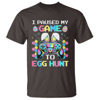 Easter Day T Shirt I Paused My Game To Egg Hunt Funny Gamer - Wonder Print Shop