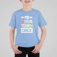 Easter Day T Shirt For Kid Mr. Steal Your Chick Funny Egg Baby Chicken - Wonder Print Shop