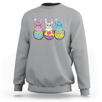 Easter Day Sweatshirt Cute Bunny French Bulldogs Frenchie Dog Lover - Wonder Print Shop
