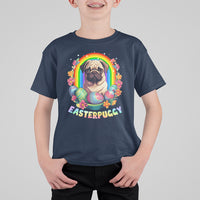 Easter Day T Shirt For Kid Easterpuggy Funny Pug Dog Lover Egg Basket - Wonder Print Shop