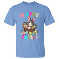 Easter Day T Shirt Cute Cat Bunny Costume Egg Basket - Wonder Print Shop