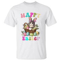 Easter Day T Shirt Cute Cat Bunny Costume Egg Basket - Wonder Print Shop