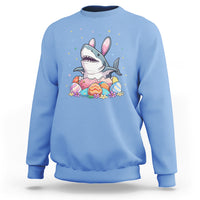 Easter Day Cute Bunny Shark Egg Basket Sweatshirt - Wonder Print Shop