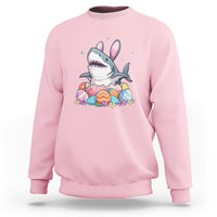 Easter Day Cute Bunny Shark Egg Basket Sweatshirt - Wonder Print Shop