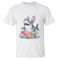 Easter Day Cute Bunny Shark Egg Basket T Shirt - Wonder Print Shop