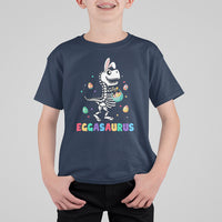 Easter Day T Shirt For Kid Eggasaurus Stegosaurus Dinosaur Egg Bunny - Wonder Print Shop