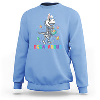 Easter Day Sweatshirt Eggasaurus Stegosaurus Dinosaur Egg Bunny - Wonder Print Shop
