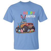 Happy Easter Day T Shirt Bunny Dinosaur Riding Monster Truck Hunting Egg - Wonder Print Shop