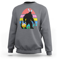 Easter Day Funny Bigfoot Bunny Egg Basket Sweatshirt - Wonder Print Shop