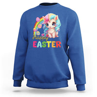 Easter Day Cute Unicorn Bunny Egg Basket Sweatshirt - Wonder Print Shop