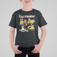 Easter Day T Shirt For Kid Eggscavator Egg Hunt Construction Trucks Toddler Boys - Wonder Print Shop