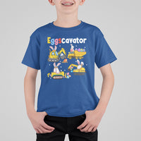 Easter Day T Shirt For Kid Eggscavator Egg Hunt Construction Trucks Toddler Boys - Wonder Print Shop