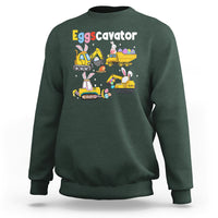 Easter Day Sweatshirt Eggscavator Egg Hunt Construction Trucks Toddler Boys - Wonder Print Shop