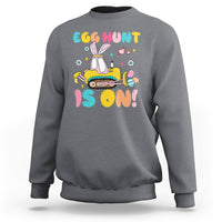 Easter Day Sweatshirt Egg Hunt Is On Funny Truck Bunny - Wonder Print Shop