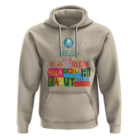 Travel Lover Hoodie Hello Word in Different Languages Greetings - Wonder Print Shop