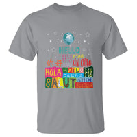 Travel Lover T Shirt Hello Word in Different Languages Greetings - Wonder Print Shop