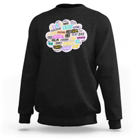 Travel Lover Sweatshirt Hello Word in Different Languages Greetings - Wonder Print Shop