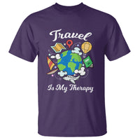 Travel Is My Therapy T Shirt World Traveling - Wonder Print Shop