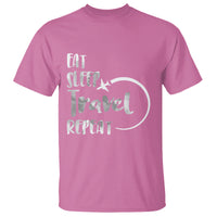 Funny Travelling T Shirt Eat Sleep Travel Repeat - Wonder Print Shop