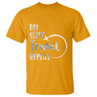 Funny Travelling T Shirt Eat Sleep Travel Repeat - Wonder Print Shop
