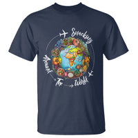 Travel For Food Lover T Shirt Snacking Around The World Traveling - Wonder Print Shop