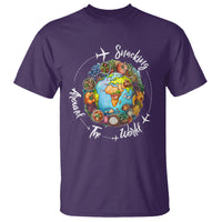 Travel For Food Lover T Shirt Snacking Around The World Traveling - Wonder Print Shop