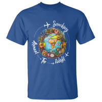 Travel For Food Lover T Shirt Snacking Around The World Traveling - Wonder Print Shop