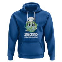 Travel For Food Lover Hoodie Snacking Around The World Traveling - Wonder Print Shop