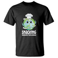 Travel For Food Lover T Shirt Snacking Around The World Traveling - Wonder Print Shop