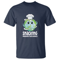 Travel For Food Lover T Shirt Snacking Around The World Traveling - Wonder Print Shop