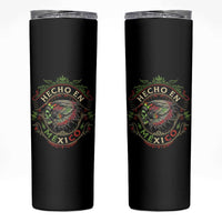 Hecho En Mexico Skinny Tumbler Aztec Skull Made In Mexico Mexican