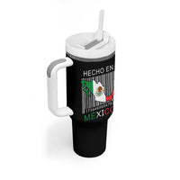 Mexican Pride Tumbler With Handle Hecho En Mexico Flag Barcode