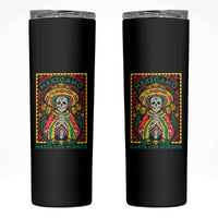 Mexican Pride Skinny Tumbler Mexicano Hasta Los Huesos Skeleton Sombrero