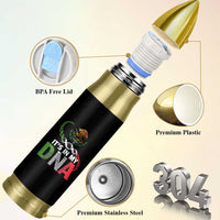 Mexican Pride Bullet Tumbler It's In My DNA Mexico Flag Proud Hispanic